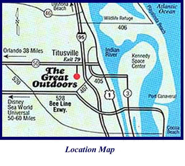 Location map of The Great Outdoors
